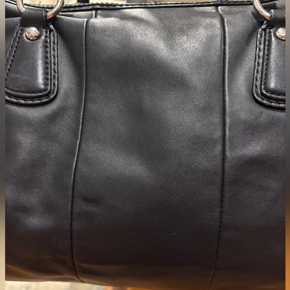 Coach Kristin Double Zip Black Leather Satchel with Detachable Shoulder Strap - Picture 8 of 17